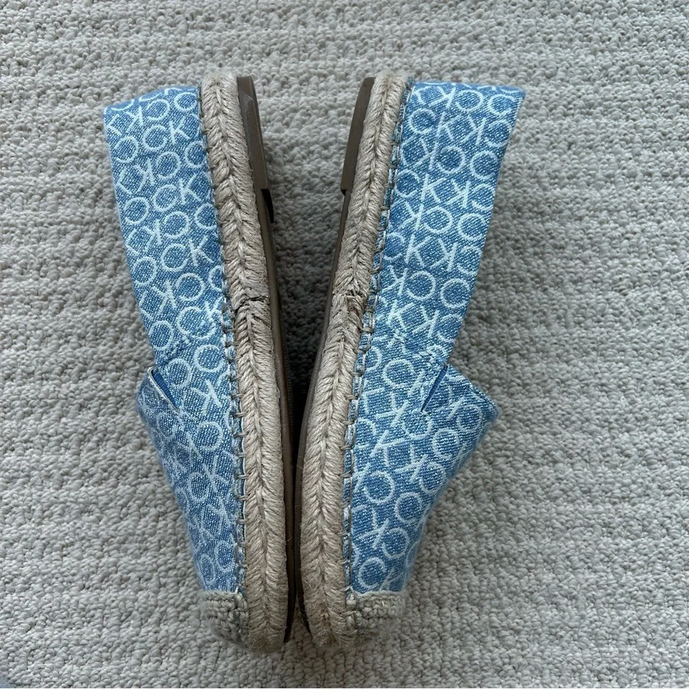 Calvin Klein Blue Logo Slip-On Espadrilles